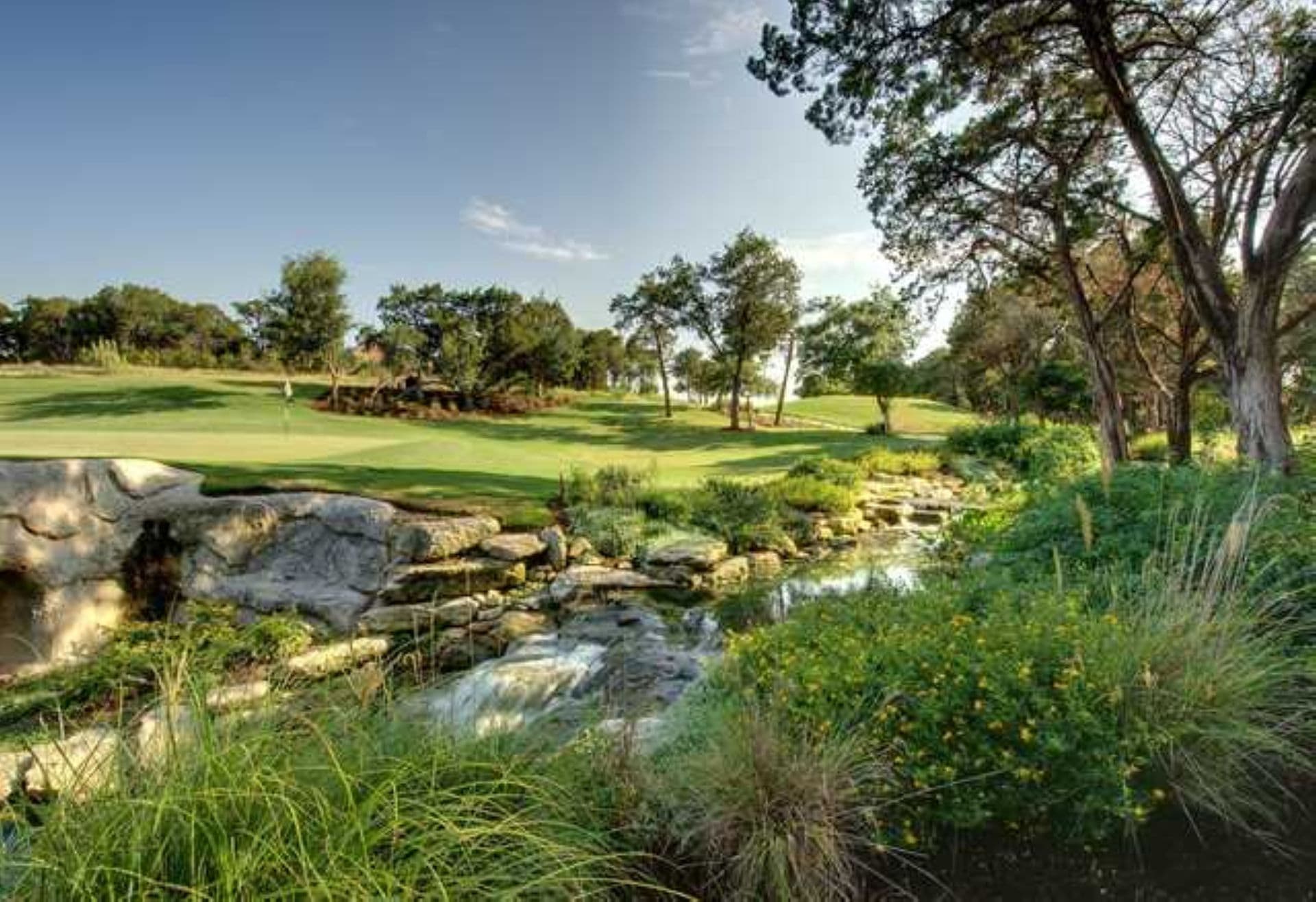 Golf course with green grass at Falconhead near Austin Condo
